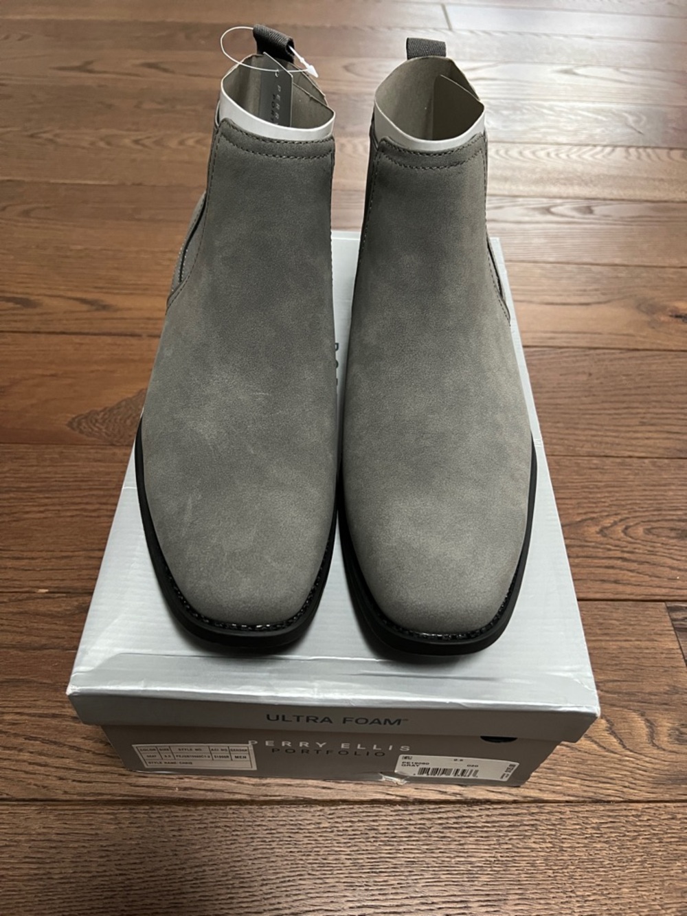 Perry Ellis Gray Suede Chukka Boots